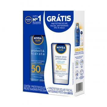 KIT PROT NIVEA P&H F50 200ML + PROT FACIAL FPS 70 40ML