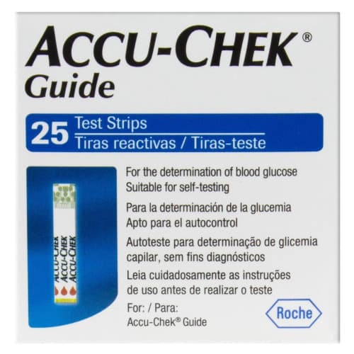 ACCU-CHEK GUIDE 25 TIRAS