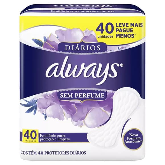 ABS ALWAYS PROT DIARIO S/PERFUME 40UN
