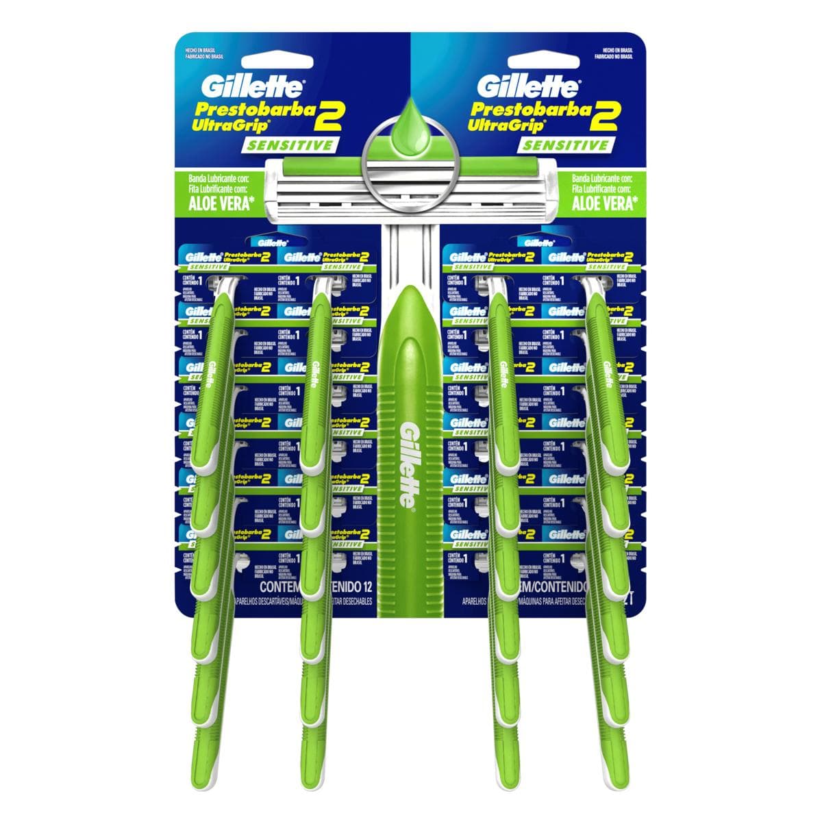 APAR BARBEAR GILLETTE PRESTOBARBA ULTRAGRIP SENSITIVE 2UN