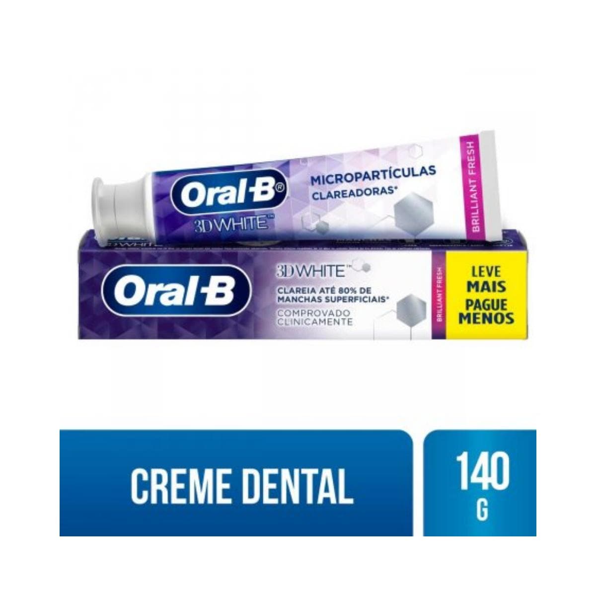 CR DENTAL ORAL-B 3DWHITE BRILHANTE FRESH 140G