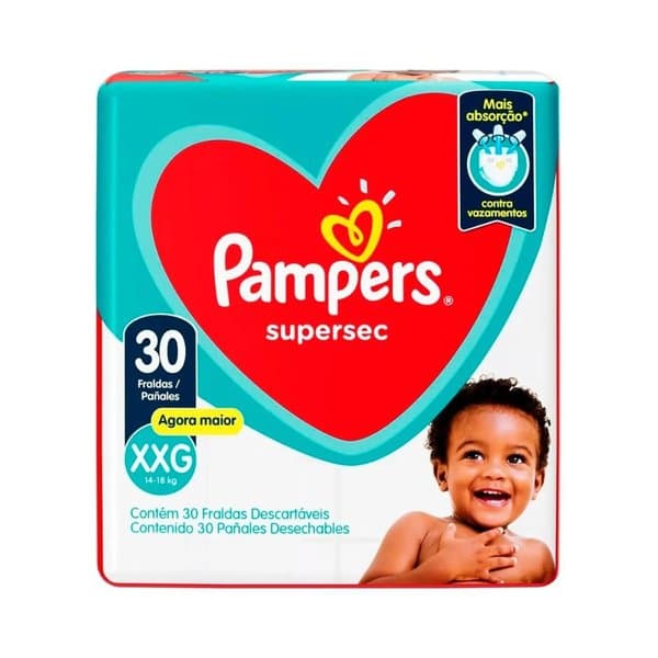 FRD PAMPERS SUPER SEQUINHA MEGA XXG C/30