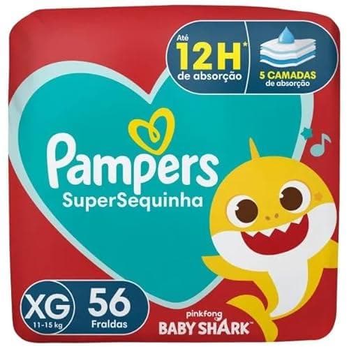 FRALDA PAMPERS SUPER SEQUINHA MEGA XG C/56