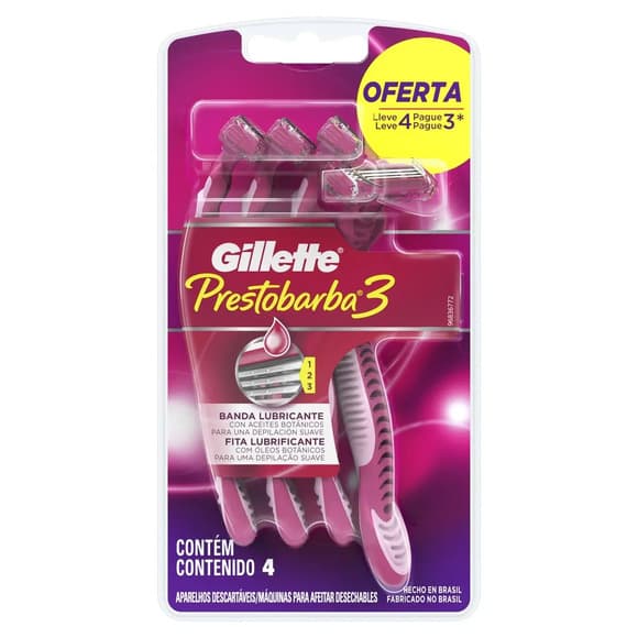APAR DEPIL GILLETTE PRESTOBARBA III FEM L4P3