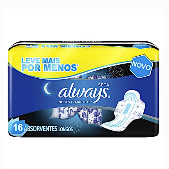 ABS ALWAYS NOITES TRANQ C/A SECA LONGO L16 P14 TAM G