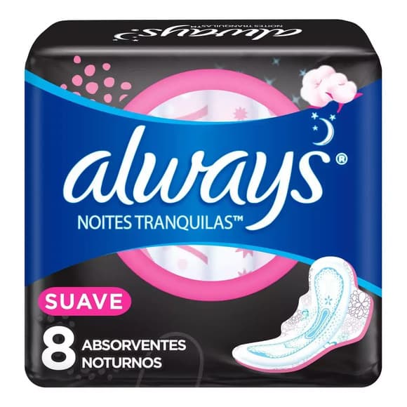 ABS ALWAYS NOITES TRANQ C/A PINK L8 P7 TAM G