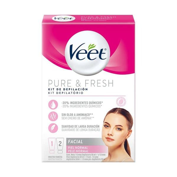 KIT CREME DEP VEET PURE & FRESH 50ML FACIAL C/2