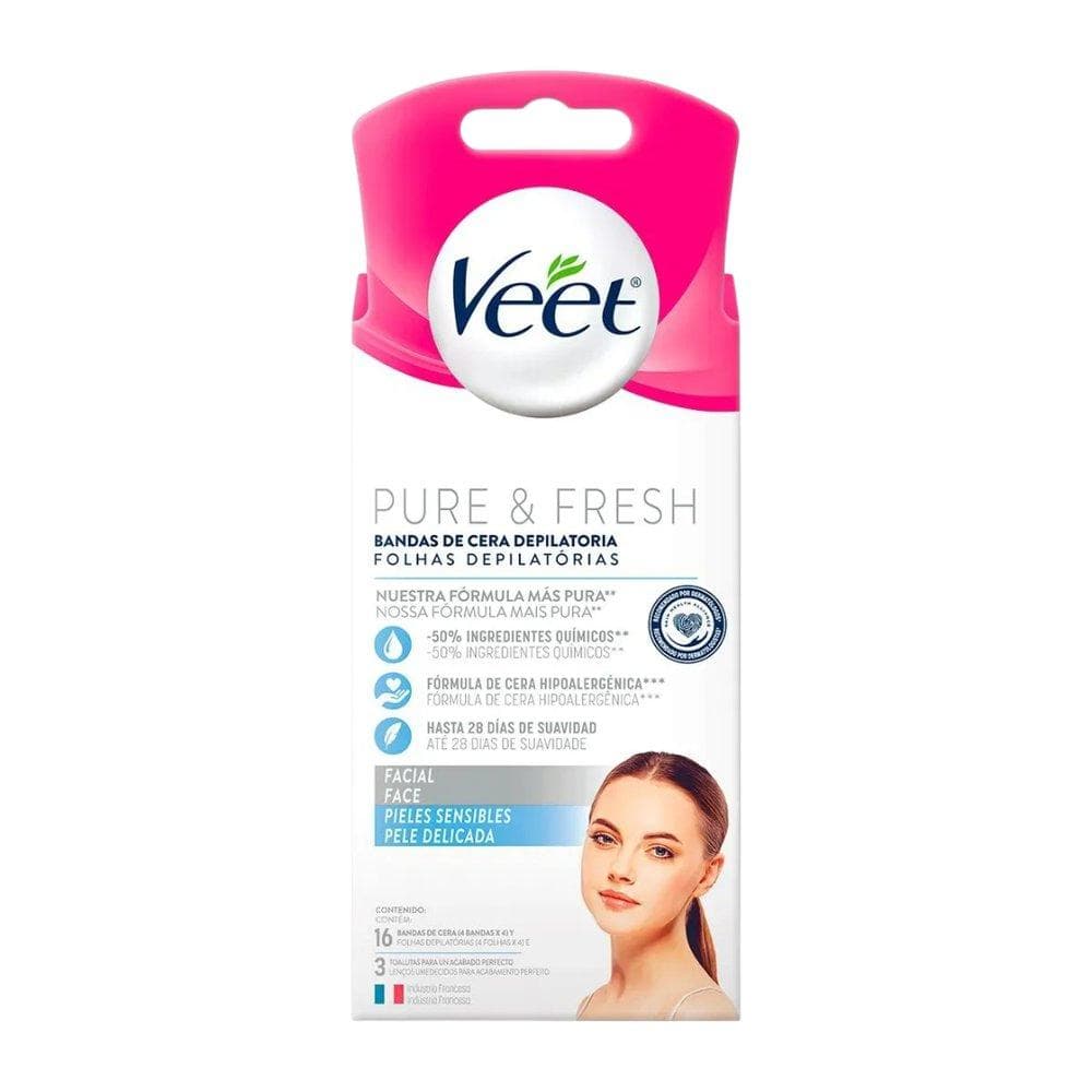 FOLHAS VEET FACIAL PURE FRESH C/16