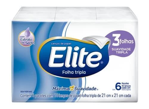 LENCO DE BOLSO ELITE FOLHA TRIPLA C/10