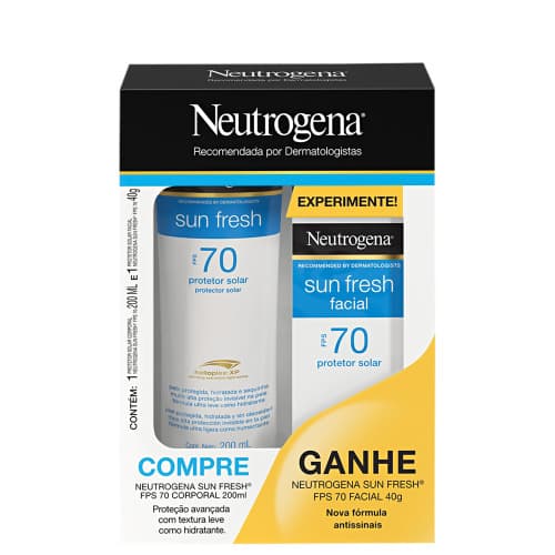 KIT PROT NEUTROGENA SUN FRESH FPS70 40G+200ML