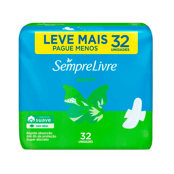 ABS SEMPRE LIVRE ADAPT SUAVE ABAS LV 32 PG MENOS