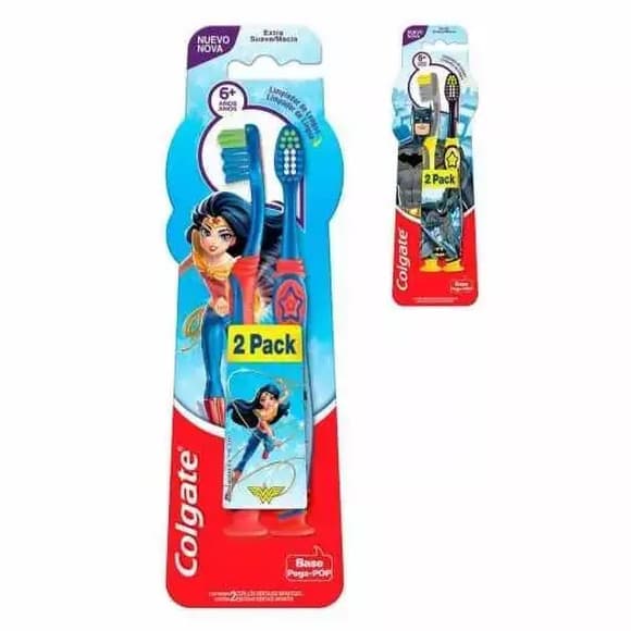 ESC DENTAL COLGATE BATMAN MULHER MARAVILHA 2UN