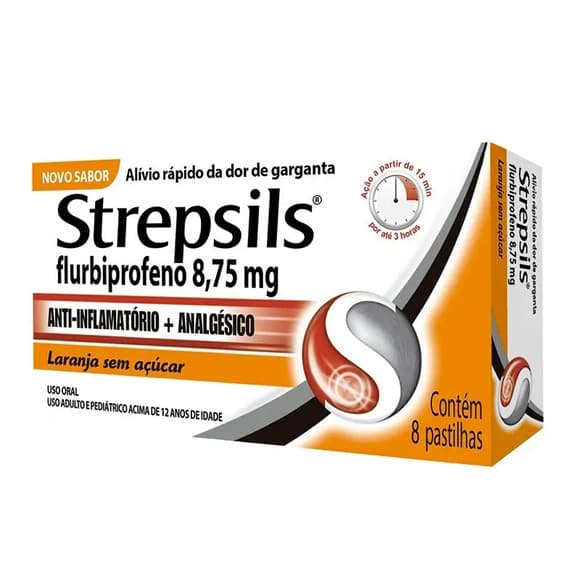 STREPSILS LARANJA C/8 PASTILHAS