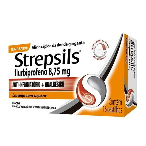 STREPSILS LARANJA C/16 PASTILHAS
