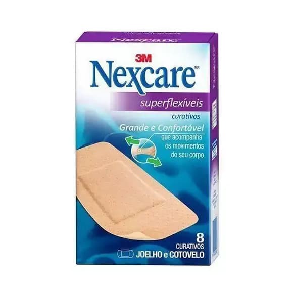 CURATIVO NEXCARE COMFORT JOELHO E COTOVELO C/8
