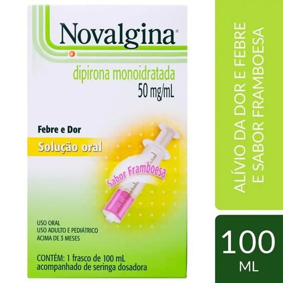 NOVALGINA XPE PED 50MG/ML C/SERINGA 100ML