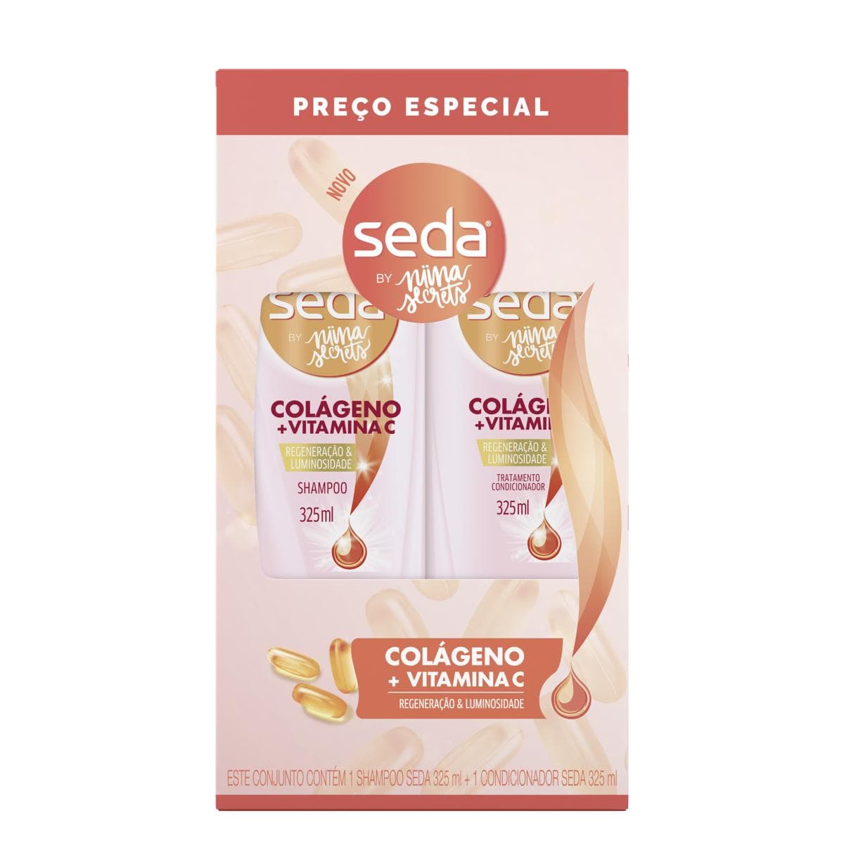 KIT SH+COND SEDA COLAGENO + VIT C 300ML+190ML