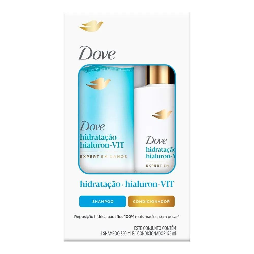 KIT SH+COND DOVE HIDRATACAO HIALURON 350ML+175ML