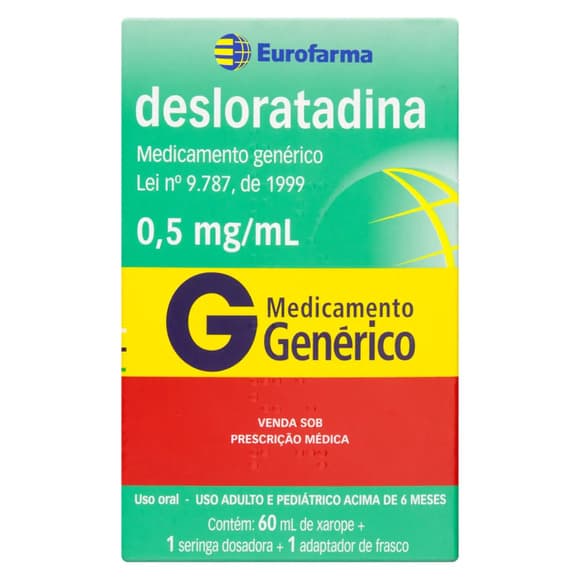 DESLORATADINA 0,5MG/ML 60ML EUROFARMA