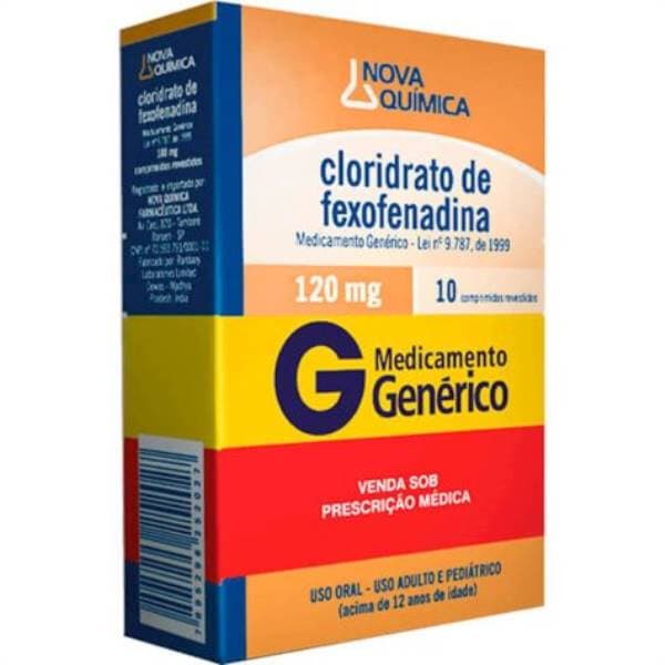 CLOR FEXOFENADINA 120MG 10''S NOVAQUIMICA