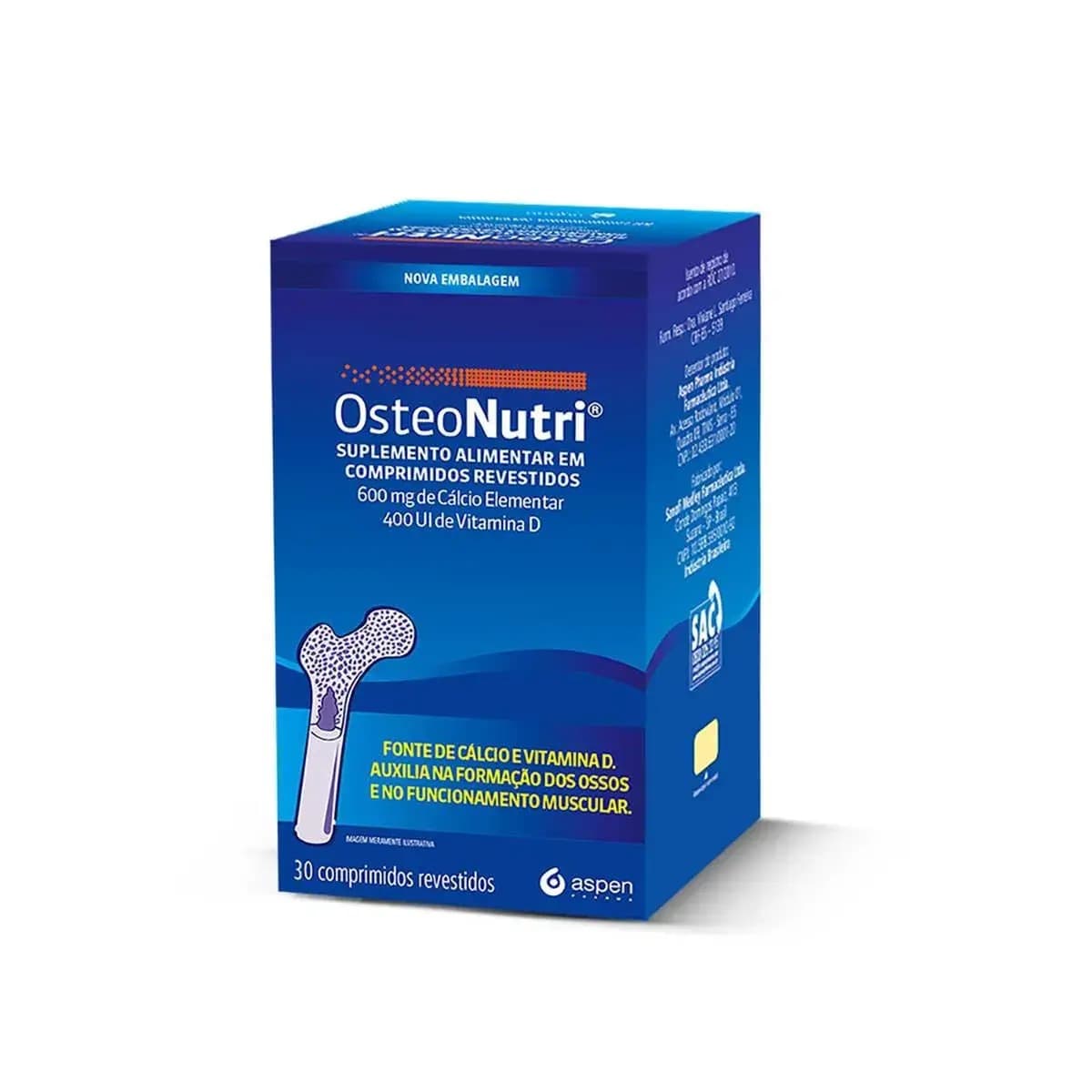 OSTEONUTRI 600MG+400UI 30"S