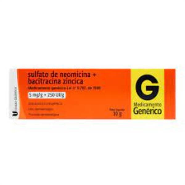 SULF NEOM+BACITRACINA 5+250MG 10G UNIAO QUIMICA