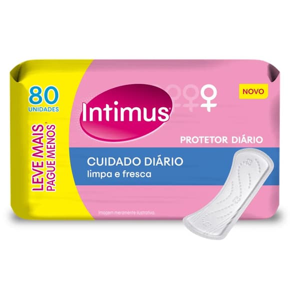 ABS INTIMUS PROT DIARIO CUIDADO SEM PERFUME S/A L+P- C/80
