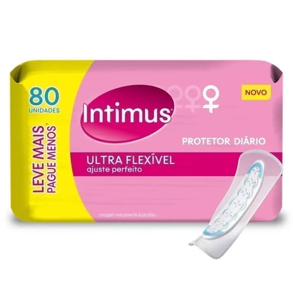 ABS INTIMUS PROT DIARIO FLEXIVEL SEM PERFUME S/A L+P- C/80