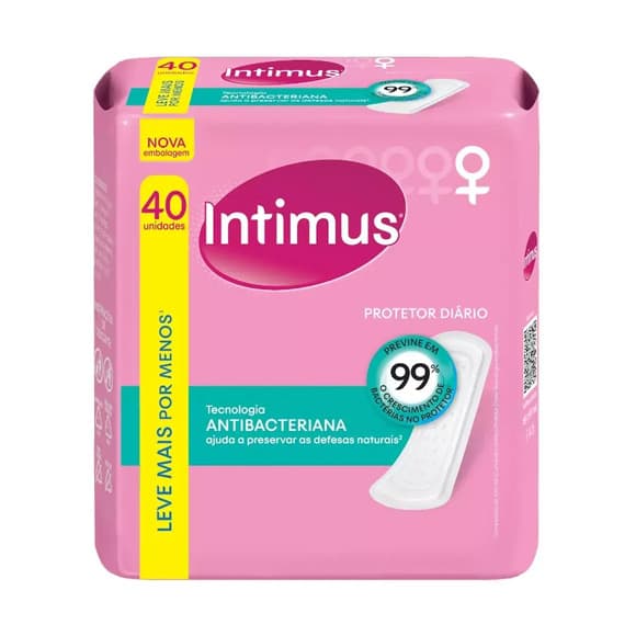 ABS INTIMUS PROT DIARIO CUIDADO SEM PERFUME S/A L+P- C/40
