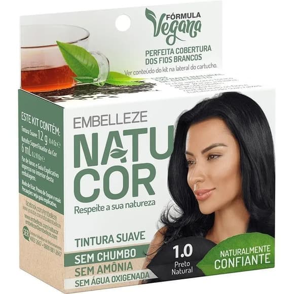 TINT NATUCOR 1.0 PRETO NATURAL