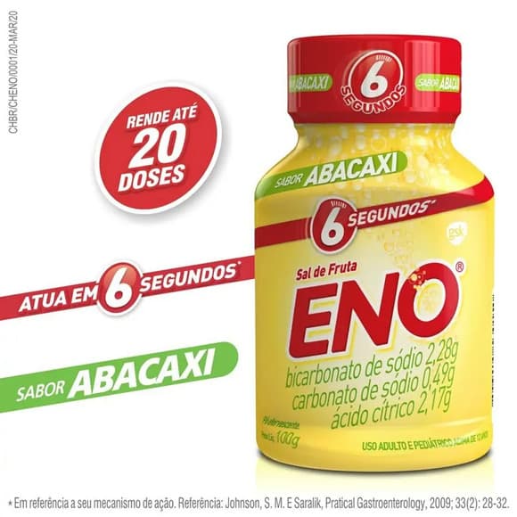SAL DE FRUTA ENO ABACAXI PT 100G