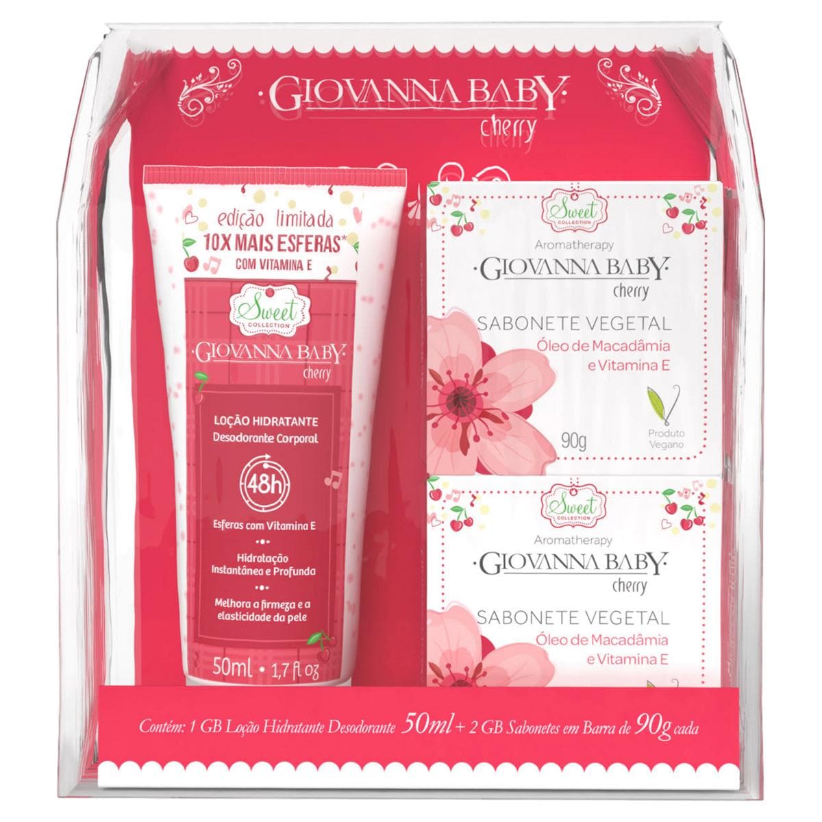 KIT GIOVANNA BABY CHERRY HID 50ML + 2 SAB 90G