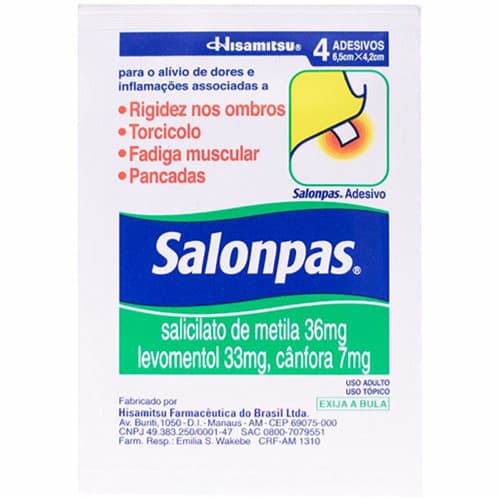 SALONPAS ADESIVO PEQUENO C/4