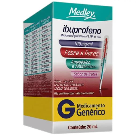 IBUPROFENO 100MG 20ML NC MEDLEY