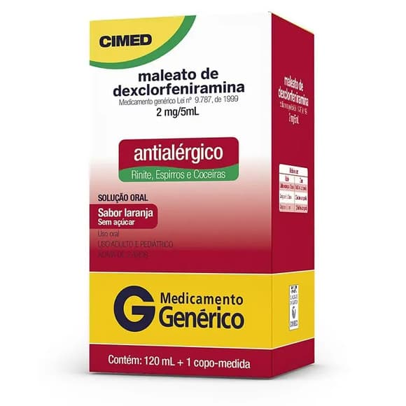 MALEATO DEXCLORFENIRAMINA 120ML CIMED