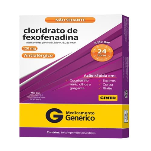 CLOR FEXOFENADINA 120MG 10''S CIMED