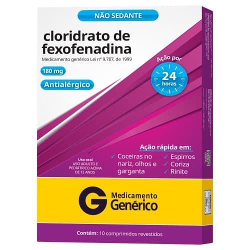 CLOR FEXOFENADINA 180MG 10''S CIMED