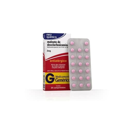 MALEATO DEXCLORFENIRAMINA 2MG 20''S