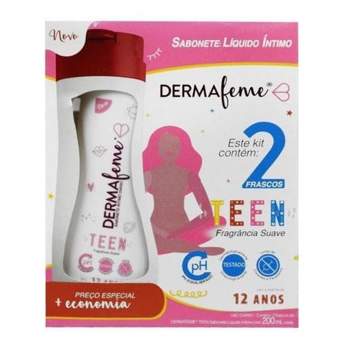 KIT 2 SAB LIQ DERMAFEME TUTTI-FRUTTI 200ML