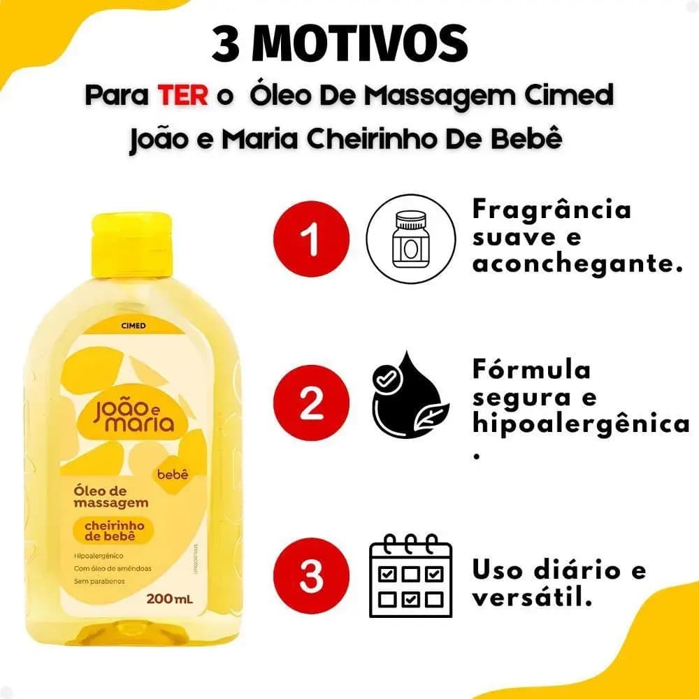 OLEO JOAO E MARIA CHEIRINHO DE BEBE 200ML