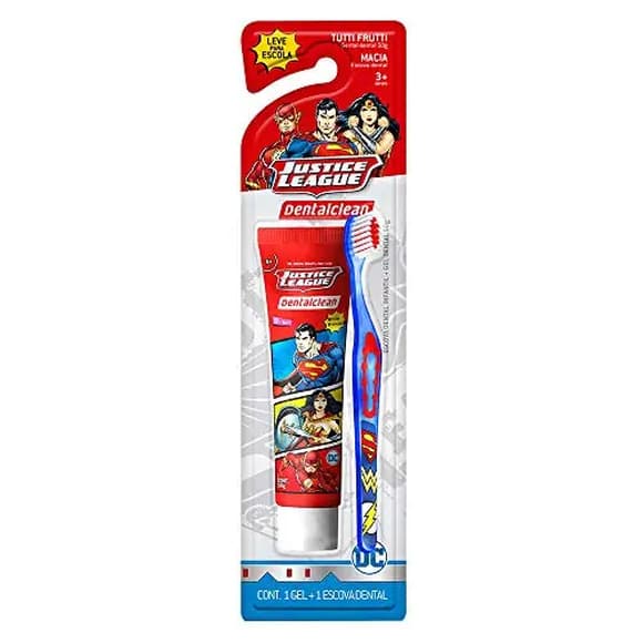KIT HEROIS ESCOVA + GEL DENTAL 50G