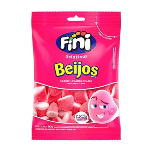 BALA FINI BEIJO MORANGO 90G