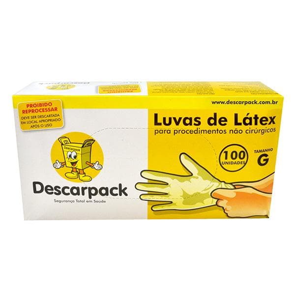 LUVA DESCARPACK LATEX C/100 G