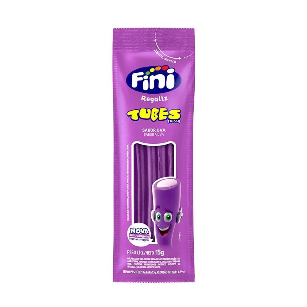 BALA FINI TUBES UVA 15G