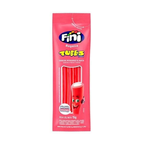 BALA FINI TUBES MORANGO 15G