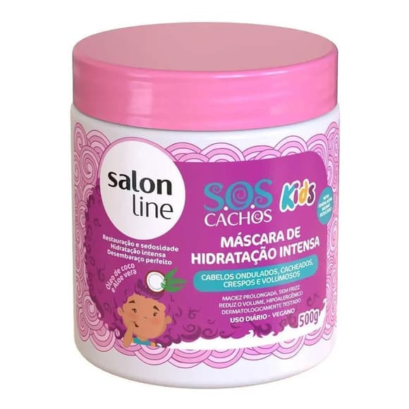 MASC HIDRATAÇAO SALON LINE SOS KIDS 500ML