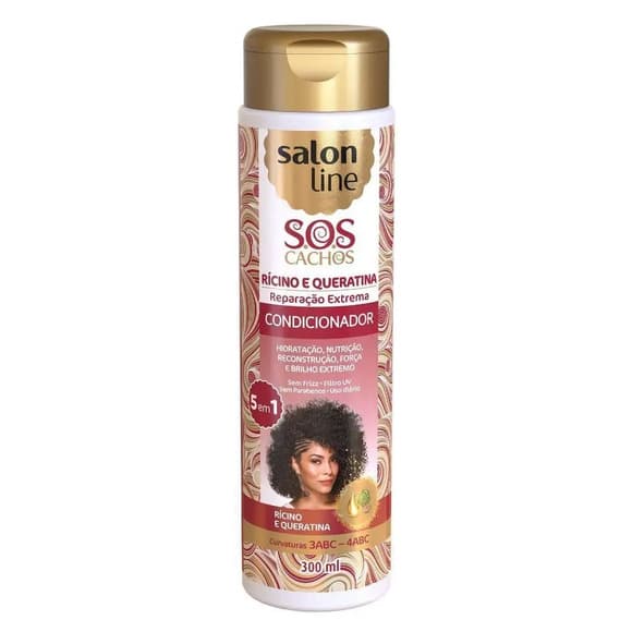 COND SALON LINE SOS CACHOS RICINO E QUERATINA 300ML