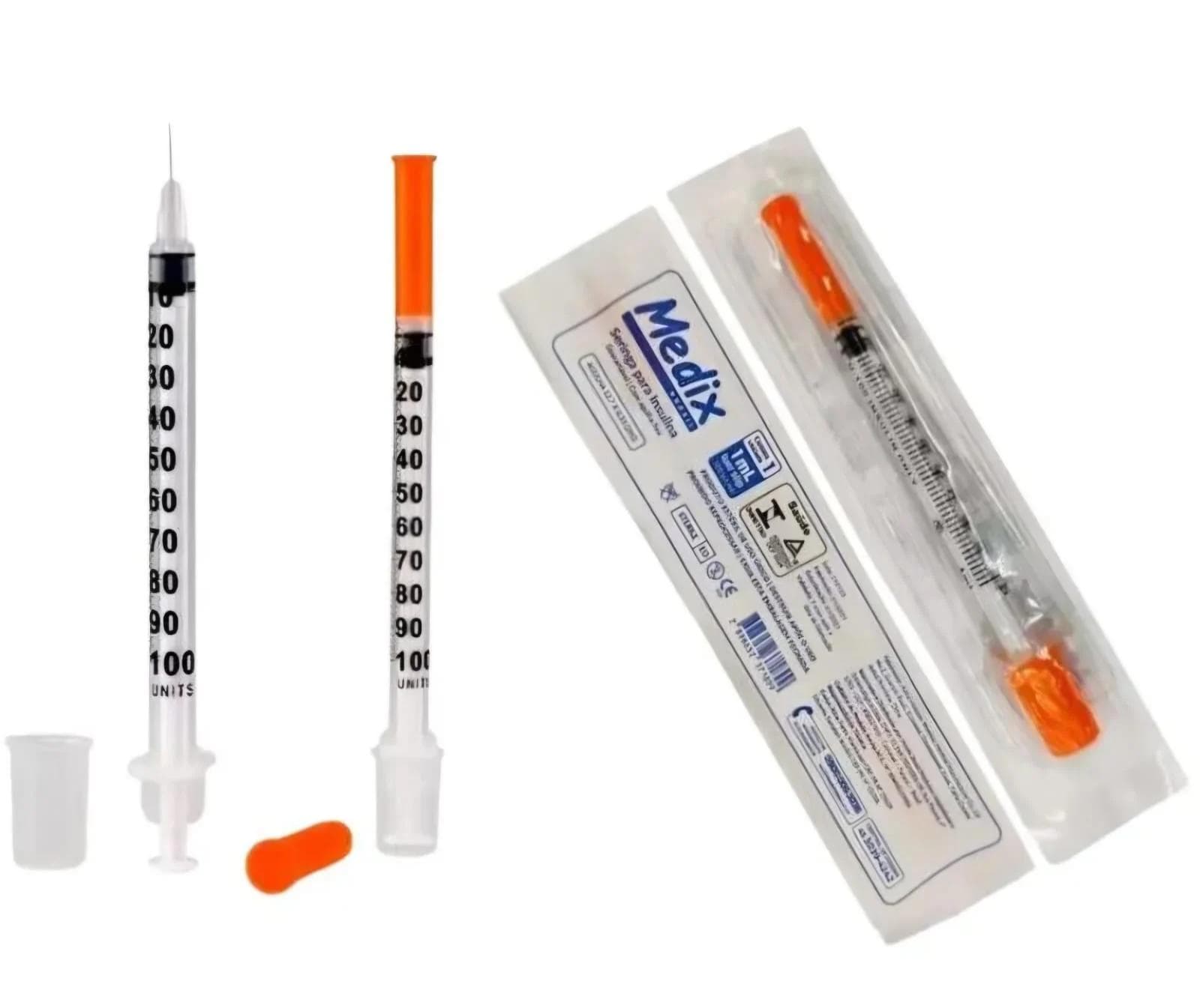 SERINGA INSULINA MEDIX S/AG SLIP 1ML