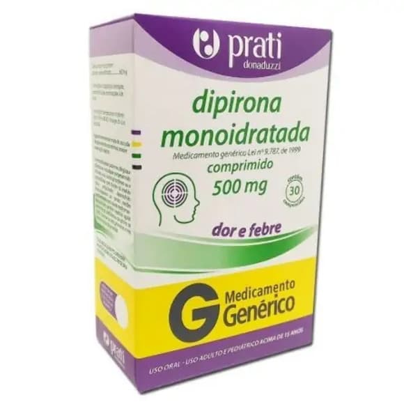 DIPIRONA 500MG 30''S PRATI