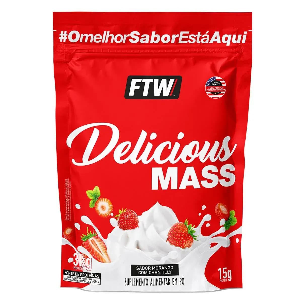 FTW DELICIOUS MASS MORANGO MILKSHAKE 3KG